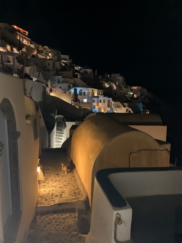 Santorini night view