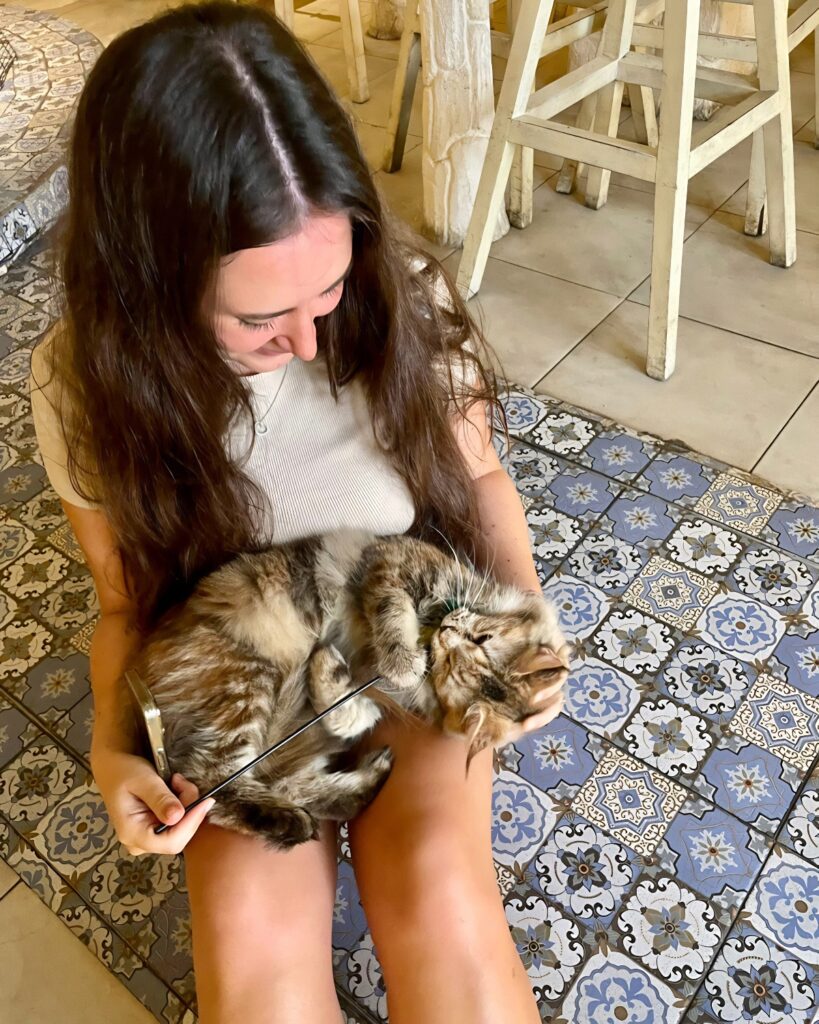 Victoria at The Goa Cat Cafe in Canggu