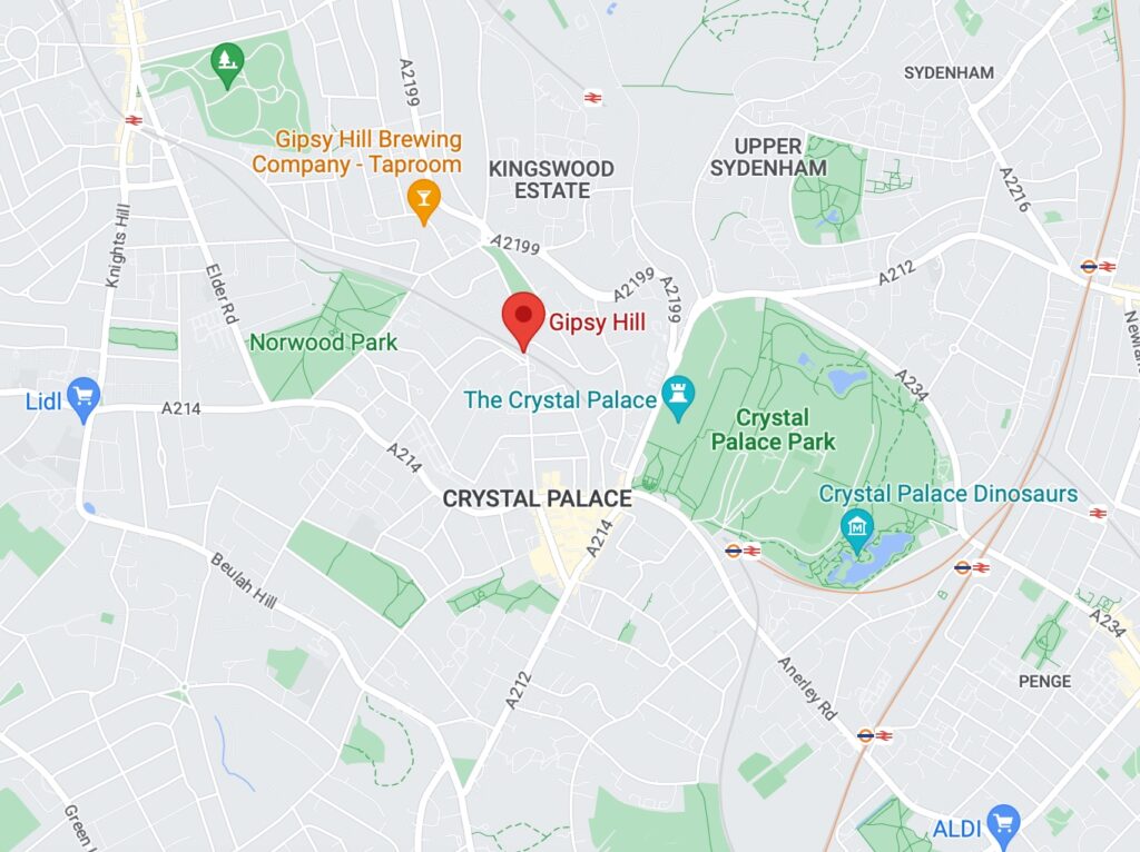 Gipsy Hill London map