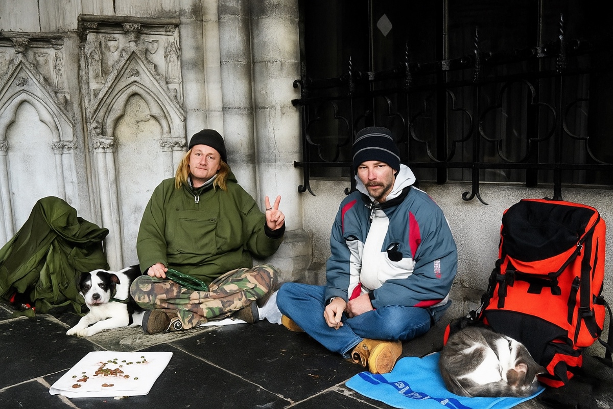 homeless people with pets