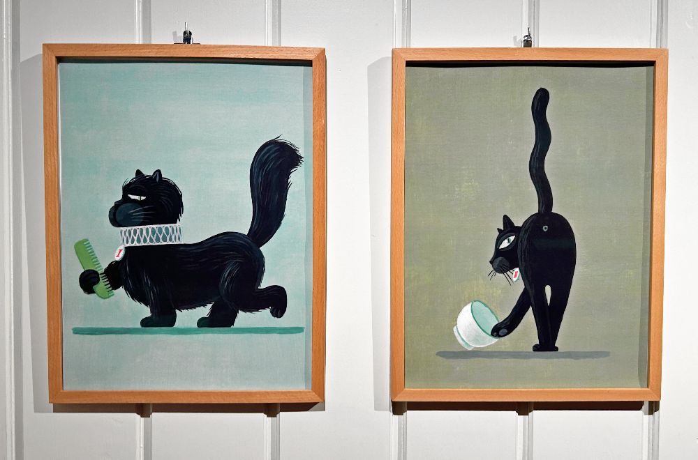 black cat paintings