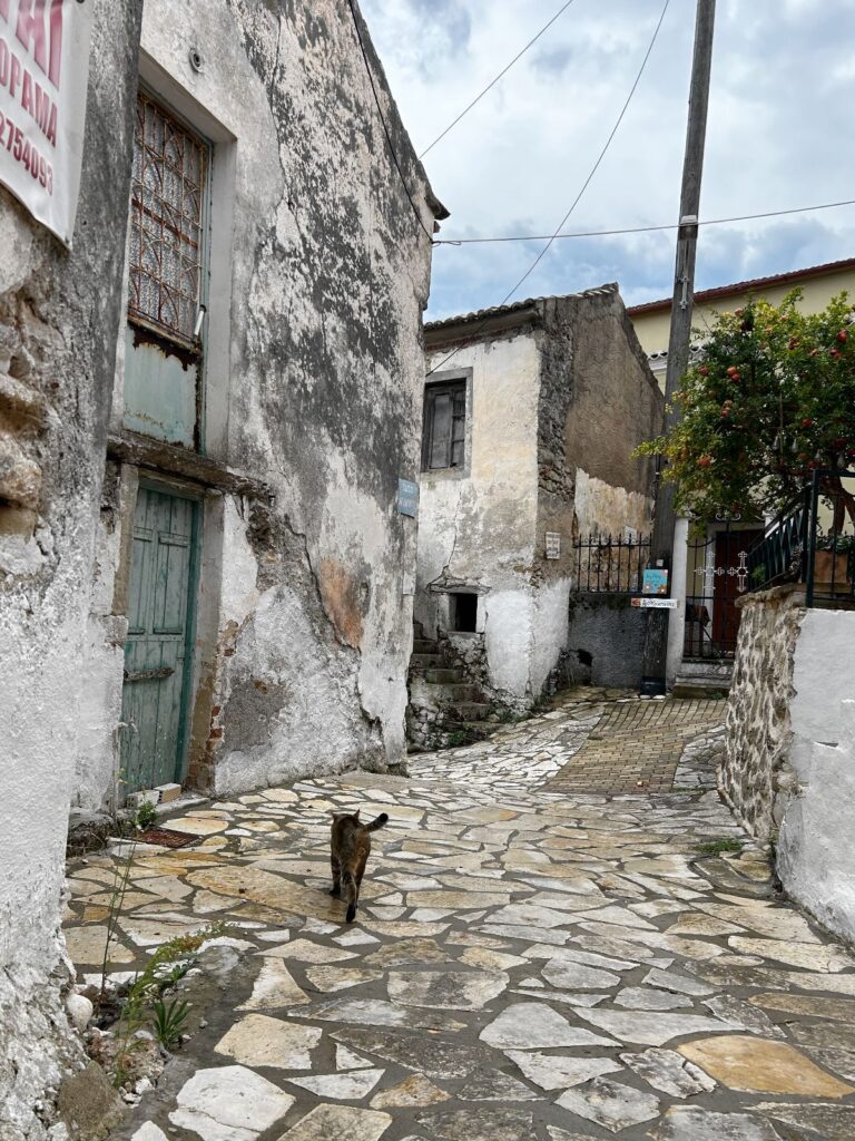 Chlomos ruins Corfu