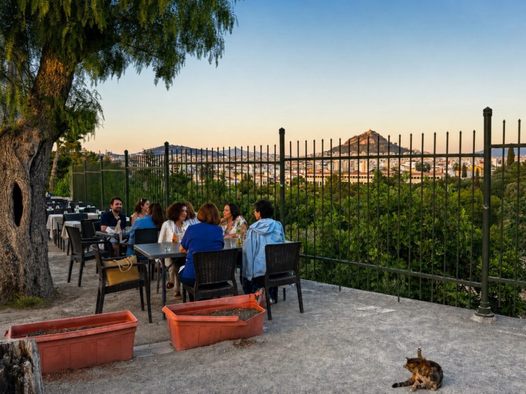 Thissio restaurant with a view